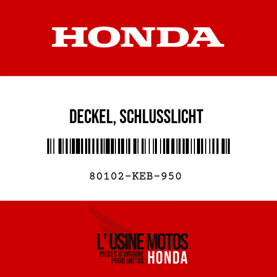 image de 80102-KEB-950 DECKEL, SCHLUSSLICHT