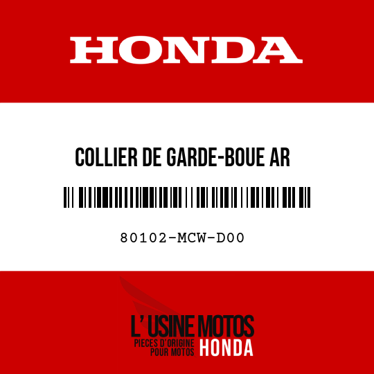 image de 80102-MCW-D00 COLLIER DE GARDE-BOUE AR