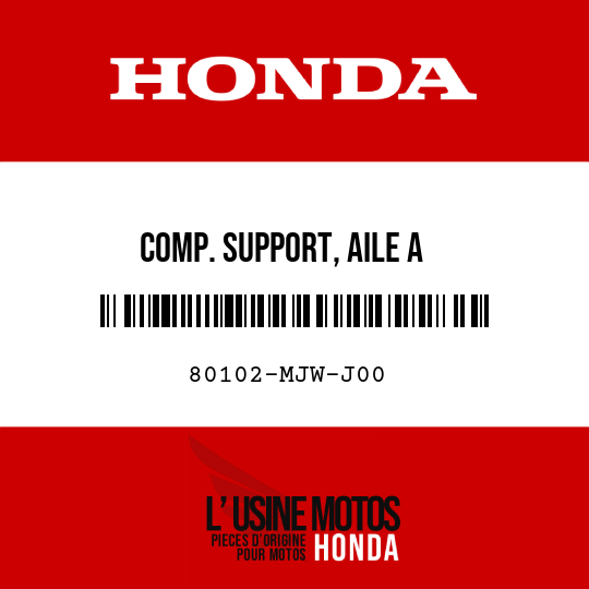 image de 80102-MJW-J00 COMP. SUPPORT, AILE A