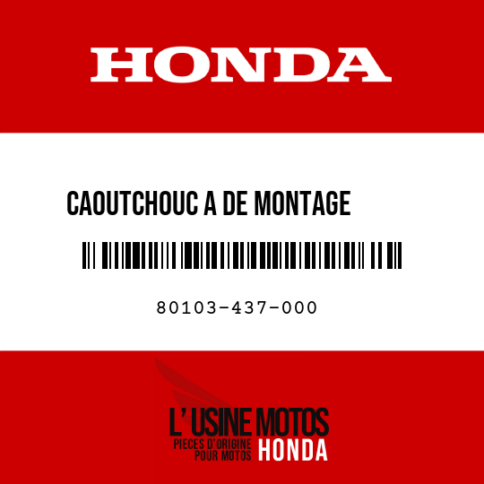 image de 80103-437-000 CAOUTCHOUC A DE MONTAGE       GARDE-BOUE AR