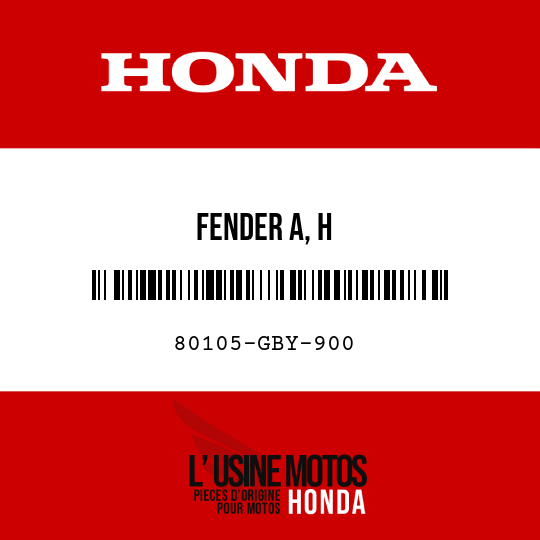 image de 80105-GBY-900 FENDER A, H