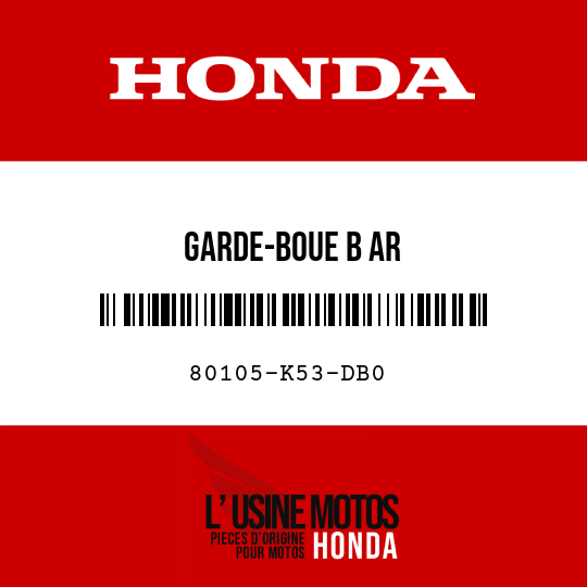 image de 80105-K53-DB0 GARDE-BOUE B AR