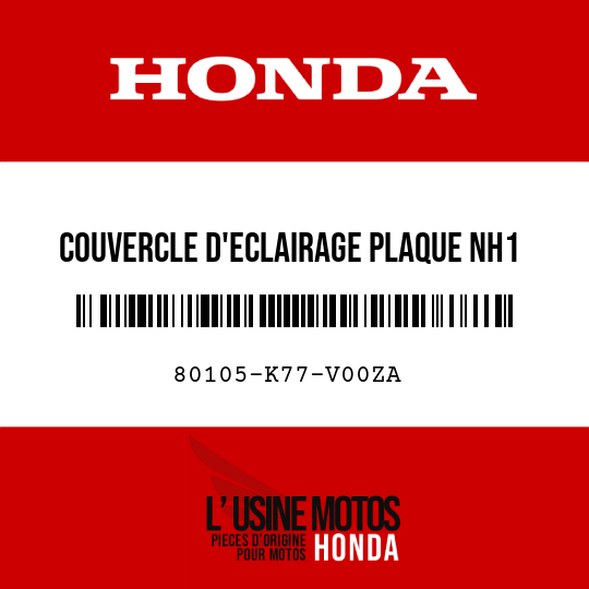 image de 80105-K77-V00ZA COUVERCLE D'ECLAIRAGE PLAQUE NH1