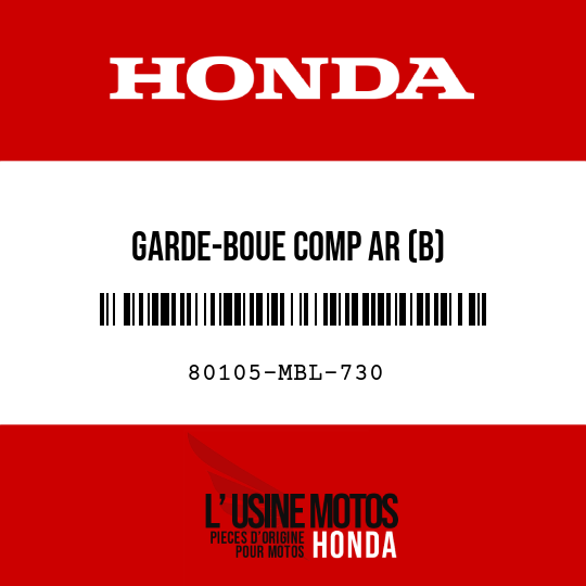 image de 80105-MBL-730 GARDE-BOUE COMP AR (B)