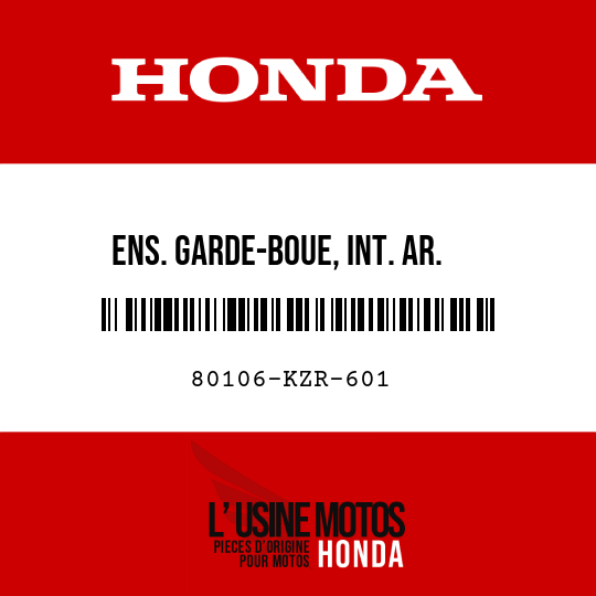 image de 80106-KZR-601 ENS. GARDE-BOUE, INT. AR.