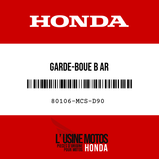 image de 80106-MCS-D90 GARDE-BOUE B AR