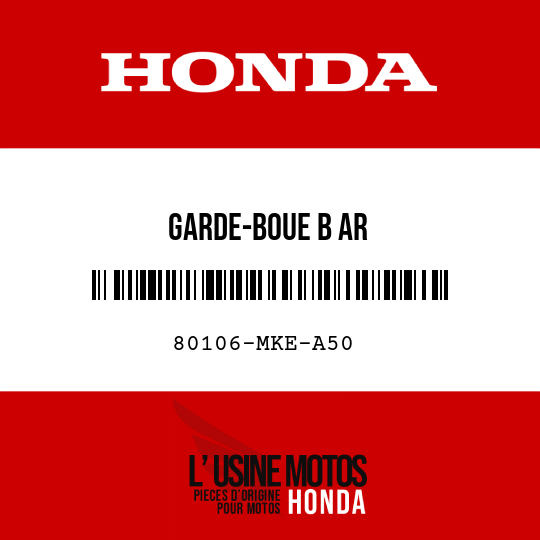 image de 80106-MKE-A50 GARDE-BOUE B AR