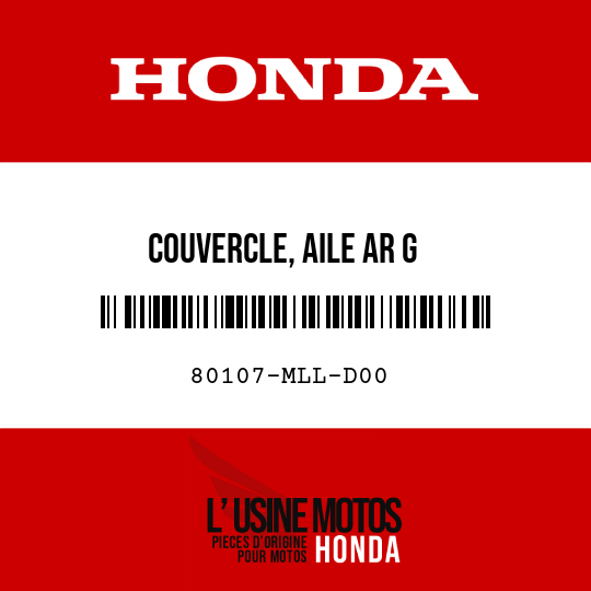 image de 80107-MLL-D00 COUVERCLE, AILE AR G