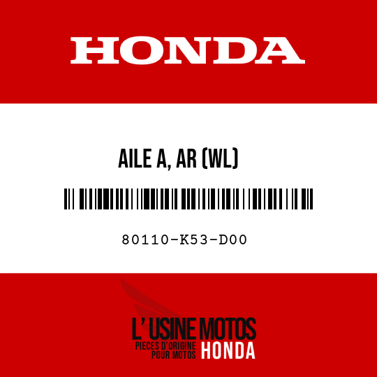 image de 80110-K53-D00 AILE A, AR (WL)