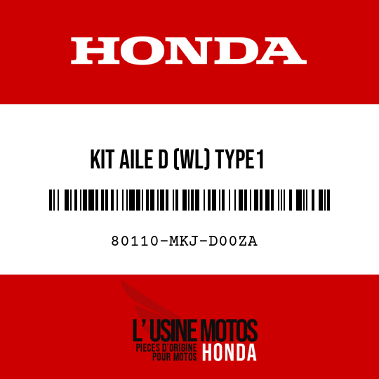 image de 80110-MKJ-D00ZA KIT AILE D (WL) TYPE1