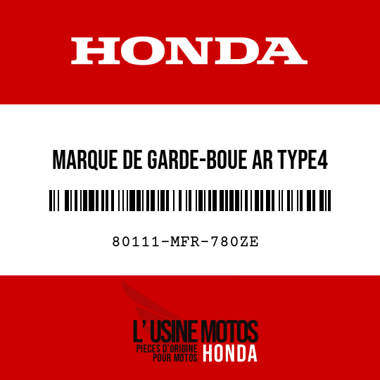 image de 80111-MFR-780ZE MARQUE DE GARDE-BOUE AR TYPE4