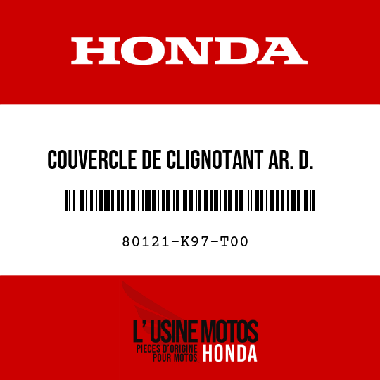 image de 80121-K97-T00 COUVERCLE DE CLIGNOTANT AR. D.