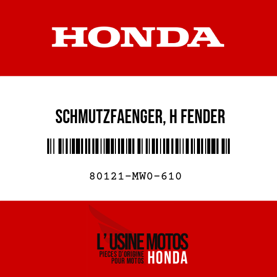 image de 80121-MW0-610 SCHMUTZFAENGER, H FENDER
