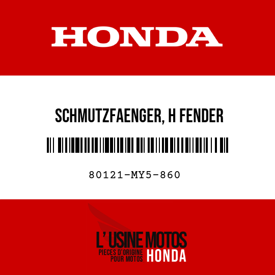 image de 80121-MY5-860 SCHMUTZFAENGER, H FENDER