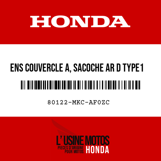 image de 80122-MKC-AF0ZC ENS COUVERCLE A, SACOCHE AR D TYPE1