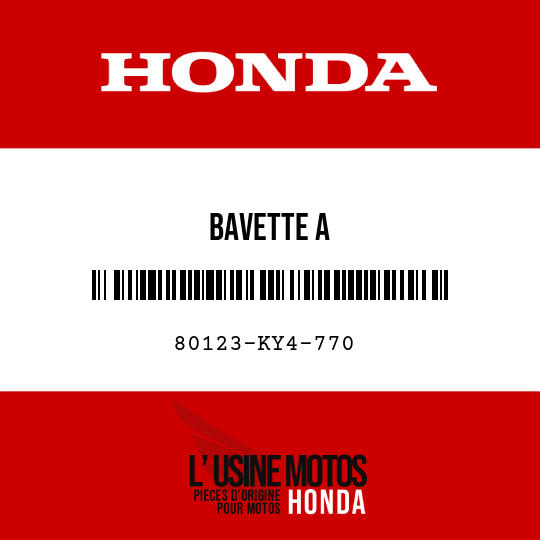 image de 80123-KY4-770 BAVETTE A