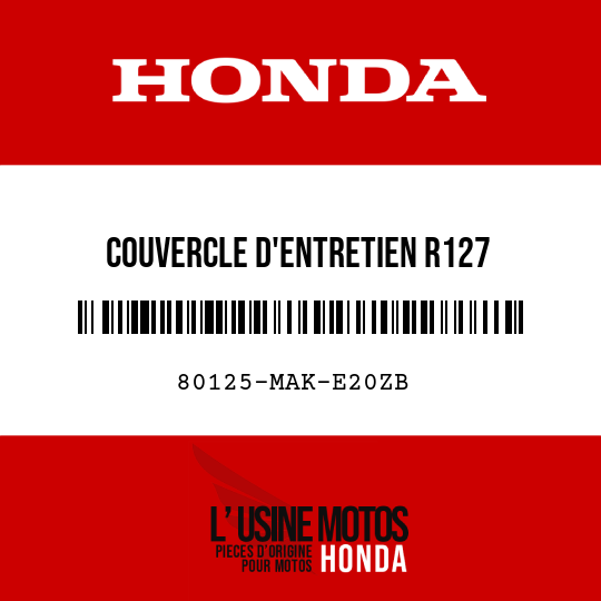 image de 80125-MAK-E20ZB COUVERCLE D'ENTRETIEN R127 