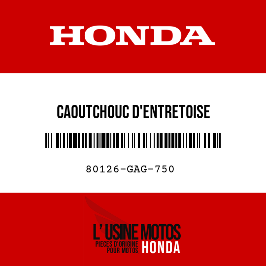 image de 80126-GAG-750 CAOUTCHOUC D'ENTRETOISE
