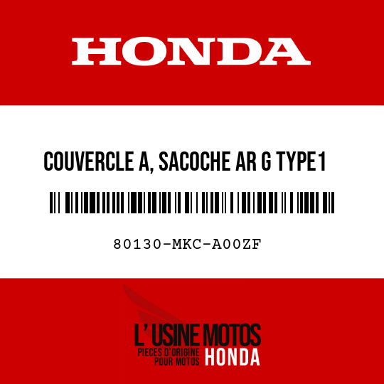 image de 80130-MKC-A00ZF COUVERCLE A, SACOCHE AR G TYPE1