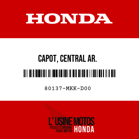 image de 80137-MKK-D00 CAPOT, CENTRAL AR.