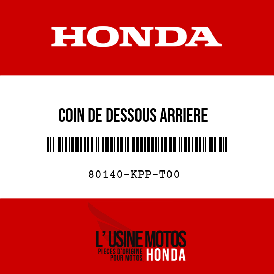 image de 80140-KPP-T00 COIN DE DESSOUS ARRIERE