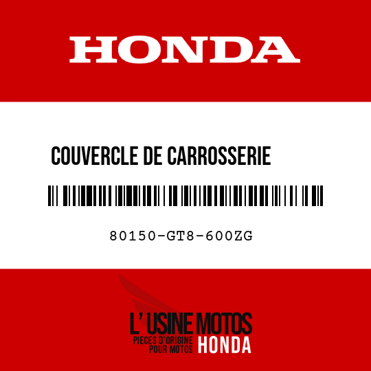 image de 80150-GT8-600ZG COUVERCLE DE CARROSSERIE      CENTRALE RP130 