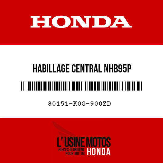 image de 80151-K0G-900ZD HABILLAGE CENTRAL NHB95P