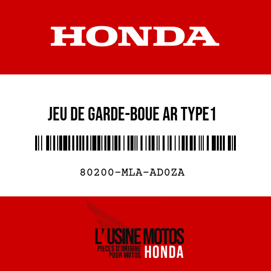 image de 80200-MLA-AD0ZA JEU DE GARDE-BOUE AR TYPE1