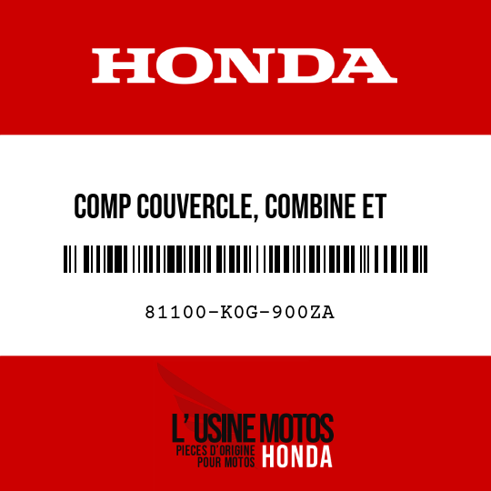image de 81100-K0G-900ZA COMP COUVERCLE, COMBINE ET   VERROUILLAGE PB414P
