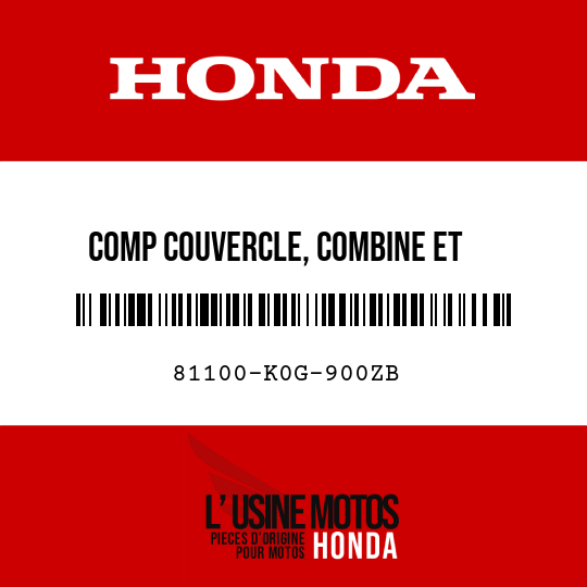 image de 81100-K0G-900ZB COMP COUVERCLE, COMBINE ET   VERROUILLAGE NHC13P