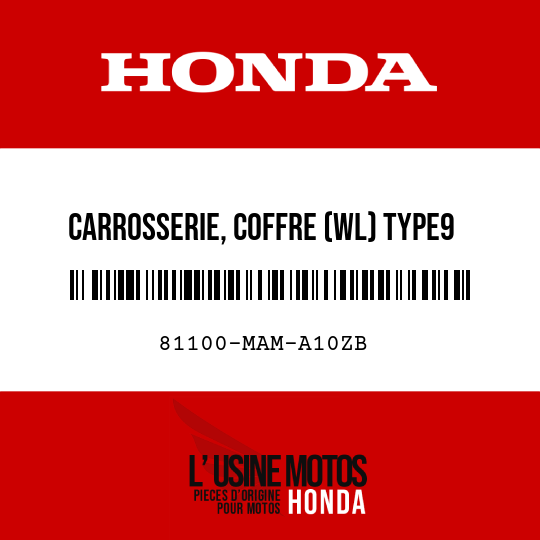 image de 81100-MAM-A10ZB CARROSSERIE, COFFRE (WL) TYPE9 