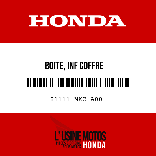 image de 81111-MKC-A00 BOITE, INF COFFRE