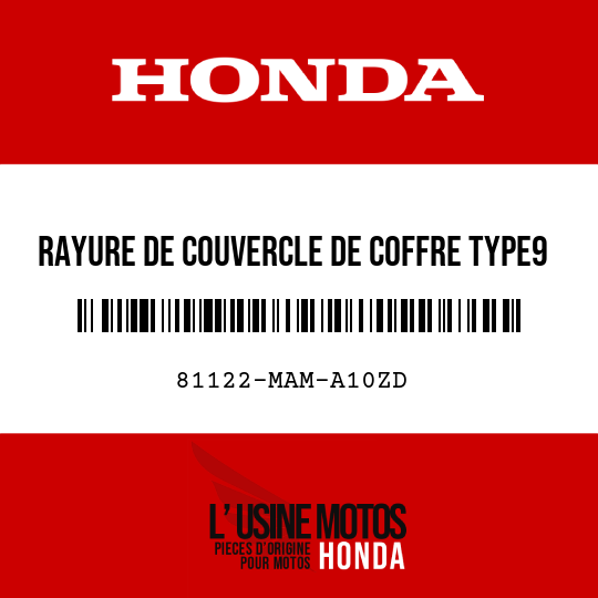 image de 81122-MAM-A10ZD RAYURE DE COUVERCLE DE COFFRE TYPE9 