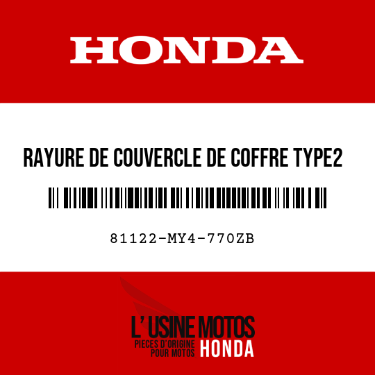 image de 81122-MY4-770ZB RAYURE DE COUVERCLE DE COFFRE TYPE2 