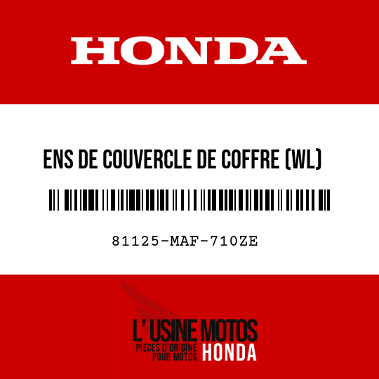 image de 81125-MAF-710ZE ENS DE COUVERCLE DE COFFRE (WL) TYPE6 