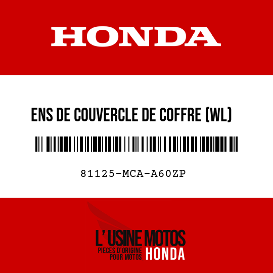 image de 81125-MCA-A60ZP ENS DE COUVERCLE DE COFFRE (WL) NHA73M 