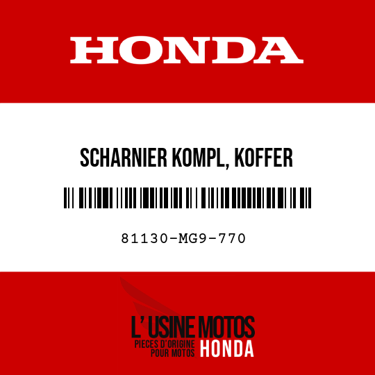 image de 81130-MG9-770 SCHARNIER KOMPL, KOFFER