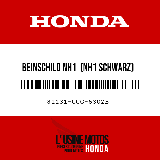 image de 81131-GCG-630ZB BEINSCHILD NH1  (NH1 SCHWARZ)