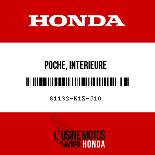 image de 81132-K1Z-J10 POCHE, INTERIEURE