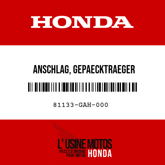 image de 81133-GAH-000 ANSCHLAG, GEPAECKTRAEGER
