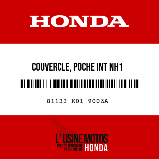 image de 81133-K01-900ZA COUVERCLE, POCHE INT NH1