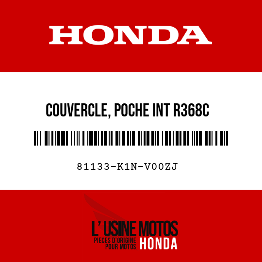 image de 81133-K1N-V00ZJ COUVERCLE, POCHE INT R368C