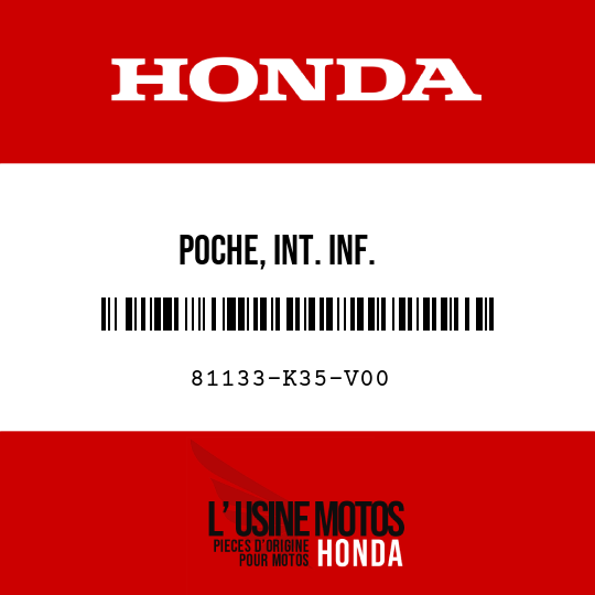 image de 81133-K35-V00 POCHE, INT. INF.