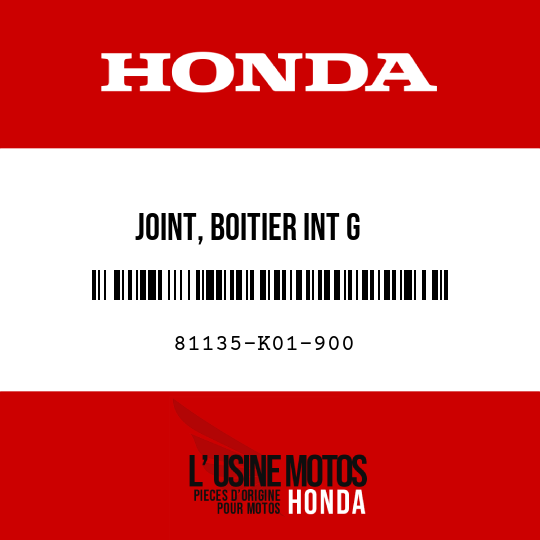 image de 81135-K01-900 JOINT, BOITIER INT G