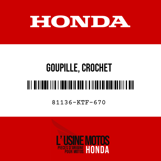 image de 81136-KTF-670 GOUPILLE, CROCHET