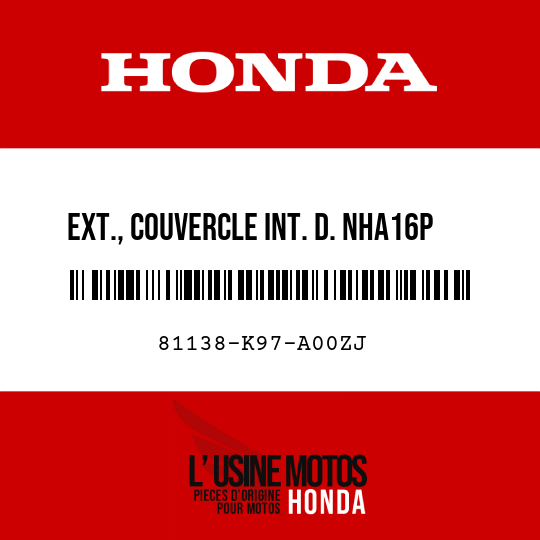 image de 81138-K97-A00ZJ EXT., COUVERCLE INT. D. NHA16P