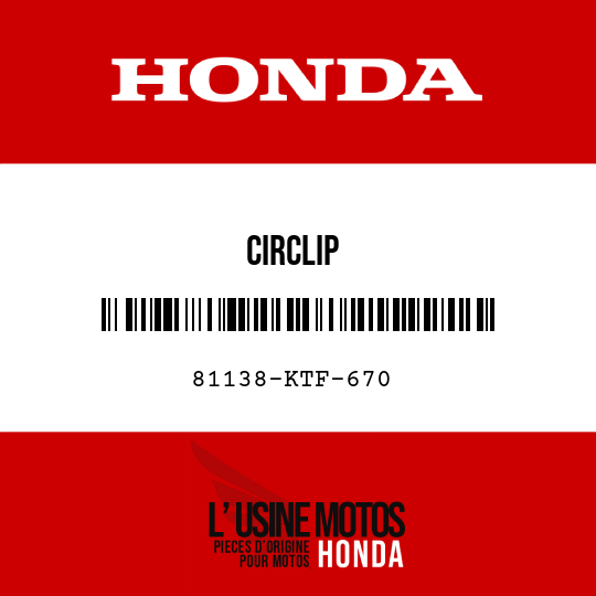 image de 81138-KTF-670 CIRCLIP