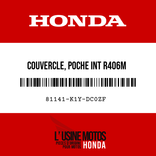 image de 81141-K1Y-DC0ZF COUVERCLE, POCHE INT R406M