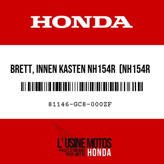 image de 81146-GC8-000ZF BRETT, INNEN KASTEN NH154R  (NH154R TASMANIAGRAU)