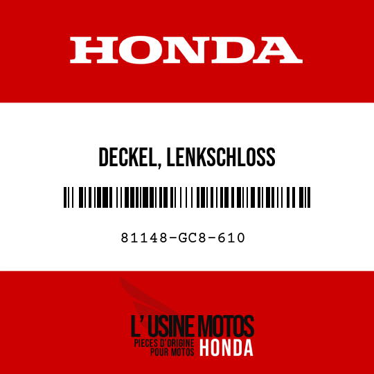 image de 81148-GC8-610 DECKEL, LENKSCHLOSS